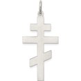 thumbnail image 4 of Sterling Silver Eastern Orthodox Cross Pendant (36 X 18) Made In United States qc3374, 4 of 5