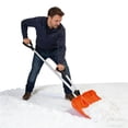 thumbnail image 5 of Gumesh Ergonomic Snow Shovel with Auxiliary Handle - Heavy-Duty Plastic Blade for Pushing Deep Snow, Reduces Back Strain, Durable Outdoor Tool,Orange, 5 of 6