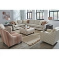 thumbnail image 2 of Fusion Furniture Artesia Sand Transitional Fabric Swivel Glider Chair in Cream, 2 of 7