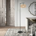 thumbnail image 5 of IC INSTANT COACH Boho Farmhouse Floor Lamp & Foot Switch - 4.9FT Rattan Standing Lamp for Living Room, Bedroom, Office - Modern Rustic Lighting with Easy Assembly, 5 of 7