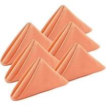 Salmon Cloth Napkins 100% Cotton Set Of 6. Orange Pink Kitchen Napkins