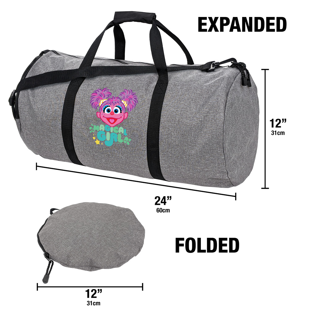 Sesame Street Magical Girl Abby Cadabby Lightweight Duffel Bag for Sports and Gym Packable for Travel