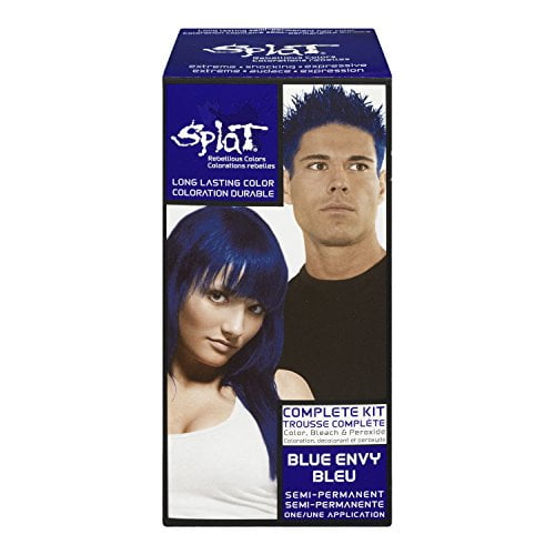 Splat Rebelle Semi Permanent Fantaisie Kit Complet de Couleur de Cheveux en Envie Bleue