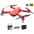 thumbnail image 1 of 4K Cámara dual 2.4GHz RC Drone Modo de retención de altitud Cuadricóptero con 2 baterías (Rojo) Likrtyny Para estrenar, 1 of 9