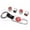 Silver Chrome, variant on 4x Car Wheel Tire Valve Dust Stem Air Cap Cover + Keychain Ring Fit Most Honda