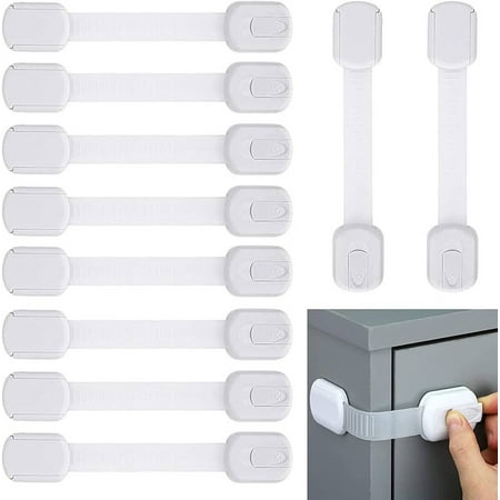 Baby Proof CopperSky 20-Pack 3M Adhesive Child Safety Strap Locks - Secure Latches for Cabinets, Dishwashers, Fridges, Ovens, Trash Cans, and Stain-Free Toilet Lock
