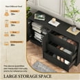 thumbnail image 3 of Aukfa 56"Sideboard Buffet Cabinet,Modern Kitchen Storage Accent Cabinet with Storage,Black, 3 of 9