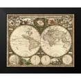 thumbnail image 2 of Wit, Frederick de 14x12 Black Modern Framed Museum Art Print Titled - Nova Totius Terrarium Orbis, 1660, 2 of 5
