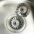 thumbnail image 3 of Tapón para fregadero de cocina, 2 uds., filtro antiincrustante para fregadero de cocina de acero inoxidable, tapón de drenaje para cocina, estética elegante, 3 of 8