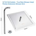 thumbnail image 4 of Rain Shower Head With Extension Arm, NearMoon Square Shower Heads, Large Stainless Steel Rainfall Showerhead-Waterfall Full Body Coverage (12 Inch Shower Head With 15 Inch Shower Arm, Chrome), 4 of 4