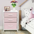 thumbnail image 3 of Sorbus Nightstand 3-Drawer Shelf Storage - Bedside Furniture End Table Chest Pink, 3 of 3