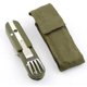 thumbnail image 3 of Cubiertos multifunción, cubiertos de acero inoxidable de primera calidad para cenar al aire libre, diseño compacto y pequeño para transportar fácilmente, ideal para acampar, juego de cubiertos, 1, 3 of 5