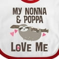 thumbnail image 4 of Inktastic Nonna and Poppa Granddaughter Sloth Girls Baby Bib, 4 of 4