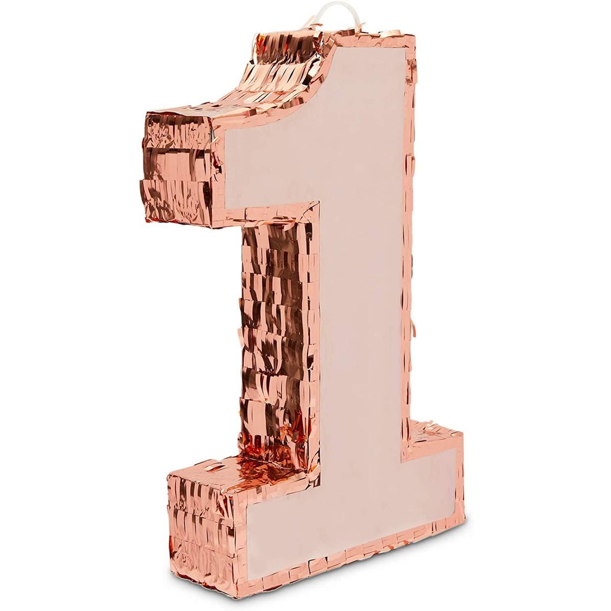 small rose gold number 1 pinata for baby girl 1st first birthday party decorations 15 7 x 9 in walmart com