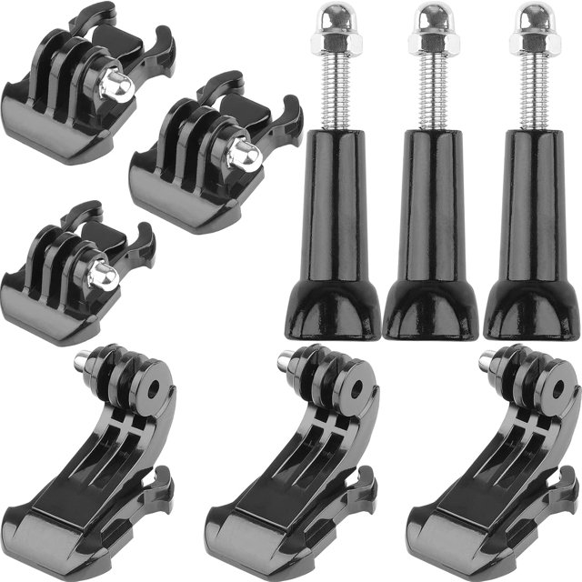Kit de Montage à Boucle pour Gopro, Surface Verticale en Acier Inoxydable, Crochet en j, Clip de Boucle à Dégagement Rapide, Longue Vis à Pouce, Support Anti-Rouille Compatible avec Gopro Hero 9 8 7 6 5 4
