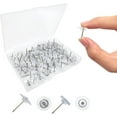 thumbnail image 1 of EcoNesxp Thumbtack Box Fabric Markers Craft Bulletin Board Clear Flat Thumbtacks, 1 of 4