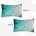 thumbnail image 2 of Pofeuu Turquoise Beach Kayaking Print Polyester Microfiber Plush Pillowcases, Super Soft and Cozy Pillow Case Covers with Envelop Closure（Pillow core not included）-14"x20", 2 of 6