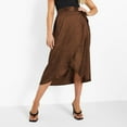 thumbnail image 2 of Vedolay Skirts For Women Trendy Women Boho Gypsy Long Maxi Tiered Peasant Skirt Plus Size,Coffee S, 2 of 5