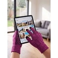 thumbnail image 4 of Spencer 2 Pairs Winter Warm Texting Gloves for Women Men, Knit Gloves Touchscreen Anti-Slip Silicone Gel Thermal Soft Lining Elastic Cuff Texting Gloves "Rose Red,Women", 4 of 8
