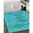 thumbnail image 2 of Ahgly Company Indoor Square Patterned Dark Turquoise Green Area Rugs, 8' Square, 2 of 6