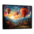 thumbnail image 2 of Designart "Colorful Delight The Hot Air Balloon" Hot Air Balloon Floater Framed Canvas Wall Art, 2 of 7