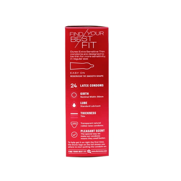 DUREX EXTRA SENSITIVE 24 ULTRA THIN CONDOMS with EXTRA LUBE