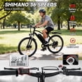 thumbnail image 6 of FlyORO 26in Electric Bike for Adults,500W Mountain Electric Bicycle with 13Ah Removable Battery,Front Damping System,Black, 6 of 7