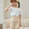 thumbnail image 2 of Gelikeya Girls Yoga Shorts Bike Shorts High Elastic Waisted Soft Comfortable Gym Athletic Running Shorts Summer Wear Beige, 7-8 Years, 2 of 5