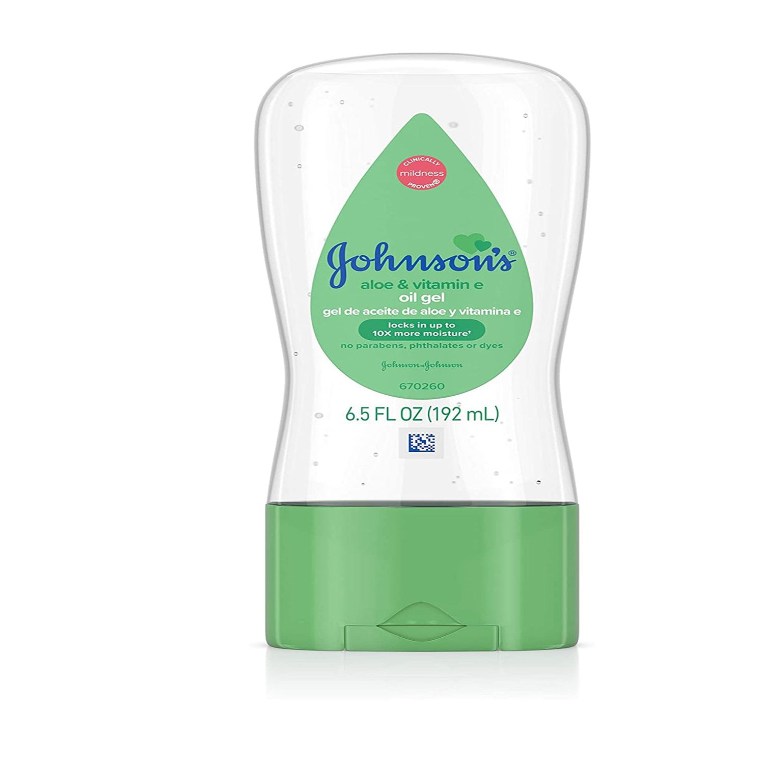 Johnson's Baby Gel Oil with Aloe & Vitamin E, 6.5 Ounces