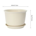 thumbnail image 2 of FONDOTIN Resin Plastic Flowerpot Beige 1Pcs, 2 of 8