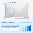 thumbnail image 6 of SORMAG Adult Cooling Shredded Memory Foam Bed Pillows, Standard, Firm, 2 Pack, 6 of 10