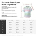 thumbnail image 5 of Sikiie Colorful Checkerboard Men's Wrinkle Free Untucked Cuban Shirt Business Casual Button Down Shirts Short Sleeve ShirtMedium, 5 of 5