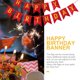 thumbnail image 2 of 1pc oro estampado cumpleaños placa bandera feliz cumpleaños banner escena de cumpleaños decoración, 2 of 6