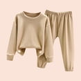 thumbnail image 2 of FAIWAD Toddler Kids Winter 2 Piece Set Soft Pullover Tops Matching Stretch Pants Casual Suit for Girl Boy, 2 of 3