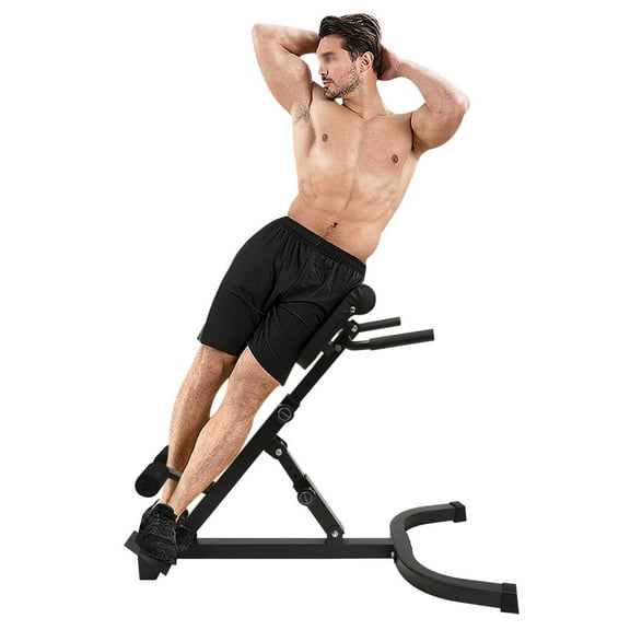 Shzicmy Roman Chair Back Extension Machine - Lower Back Hyperextension Bench -Adjustable
