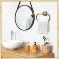 thumbnail image 5 of 4 Pcs Antique Brass Gold Bathroom Accessories Set Wall-Mounted Towel Rack & Towel Ring & Toilet Paper Holder & Robe Hook Vintage Bath Hardware Fixture, 5 of 6