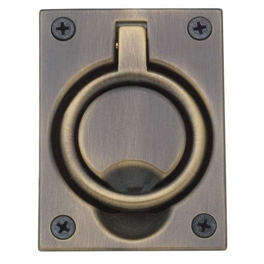 Baldwin 0395031 Flush Ring Pull, Unlacquered Bright Brass