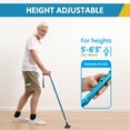 thumbnail image 4 of Rehand Adjustable Folding Walking Cane, Lightweight Walking Stick for Seniors & Adults, Heavy Duty, Blue, 4 of 10
