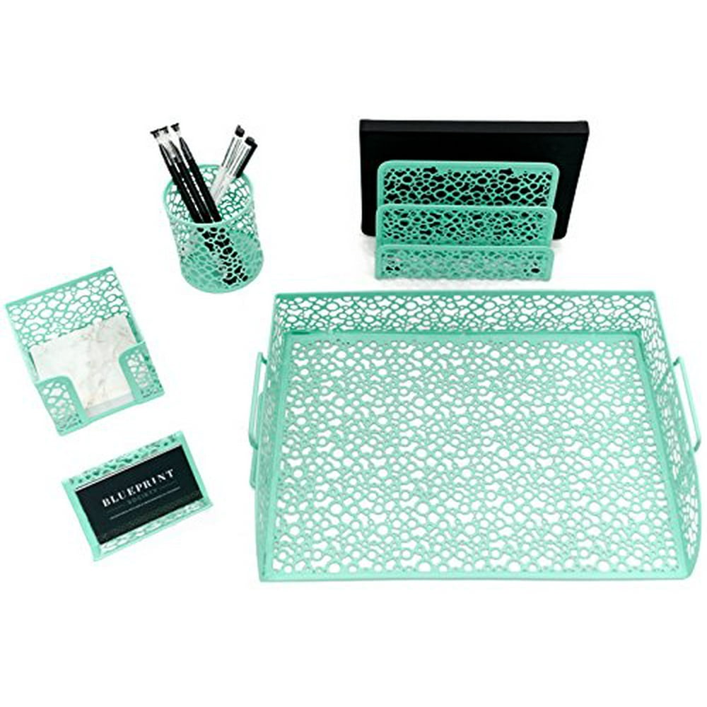 Blu Monaco Office Supplies Mint Green Desk Organizers and Accessories5