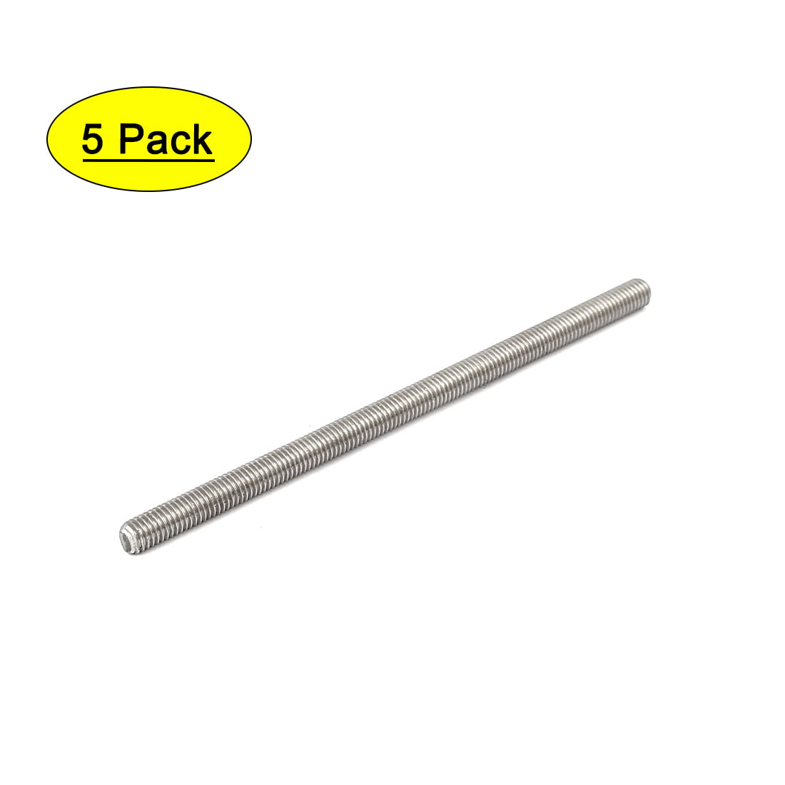 M6 200mm Stainless Steel Full Threaded Rod Bar Screw Bolt Furniture Stick Clamp 