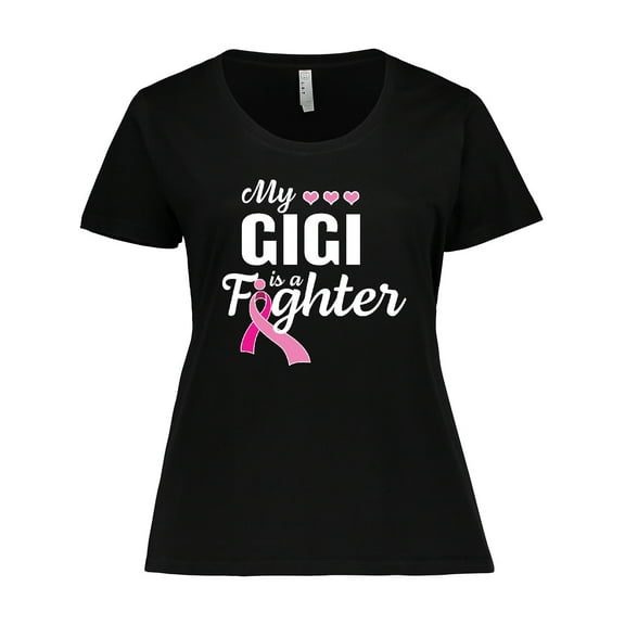 Inktastic Breast Cancer Awareness My Gigi is a Fighter Women's Plus Size T-Shirt