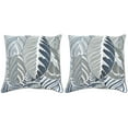 thumbnail image 3 of Beach Blue and Gray Elegant Decorative Throw Pillow Cover (18"x18") Set of 2, 3 of 4