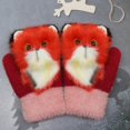 thumbnail image 4 of Guantes de felpa de animales 3d, manoplas tejidas, manoplas forradas con forro polar, guantes de dedo completo, 4 of 5