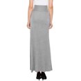thumbnail image 4 of Made by Johnny Women's Wrapped High Low Ruffle Maxi Skirt L HEATHER_GREY, 4 of 6