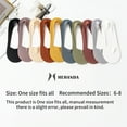 thumbnail image 7 of Hehanda 6 Pairs of Women's Low-Top Shallow Ice Silk Boat Socks Non-Slip Short Tube Socks, 7 of 7