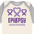 thumbnail image 4 of Inktastic Epilepsy Awareness Month Ribbon Girls Long Sleeve Baby Bodysuit, 4 of 5