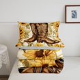 thumbnail image 5 of meiyoeat Cowboy Boot Sunflower Twin Comforter Sets,Western Floral Vintage Print Bedding Set,Reversible,2-Piece,1 Comforter and 1 Pillowcase, 5 of 7