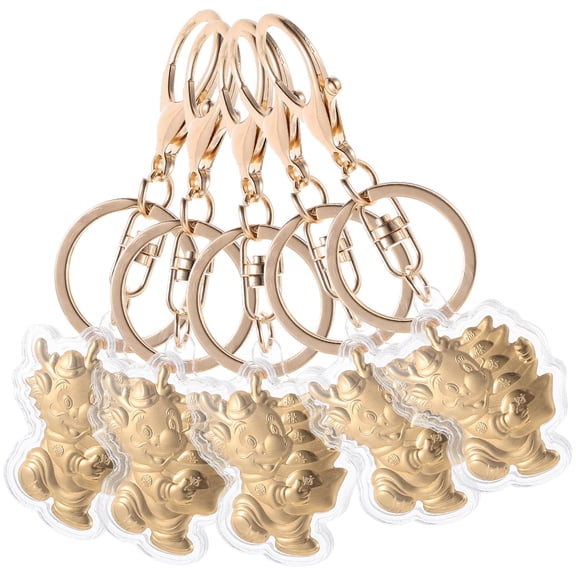 FOMIYES Stylish Golden Metal Dragon Keychain, Smooth Surface, Good Texture
