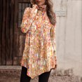 thumbnail image 1 of Going Out Tops For Women Temperament Print Long Sleeved Round Neck Irregular Long Sleeved T-shirt, 1 of 3