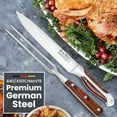 thumbnail image 5 of Gunter Wilhelm 8" Pointed Carving Knife – Brisket Knife, Razor Sharp German Steel, BBQ Knives with Full Triple Tang & Ergonomic Pakkawood Handle for Meats, Fruits & Vegetables – Ex, 5 of 5
